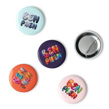 Load image into Gallery viewer, Set of Ben Phen pin buttons