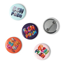 Load image into Gallery viewer, Set of Ben Phen pin buttons
